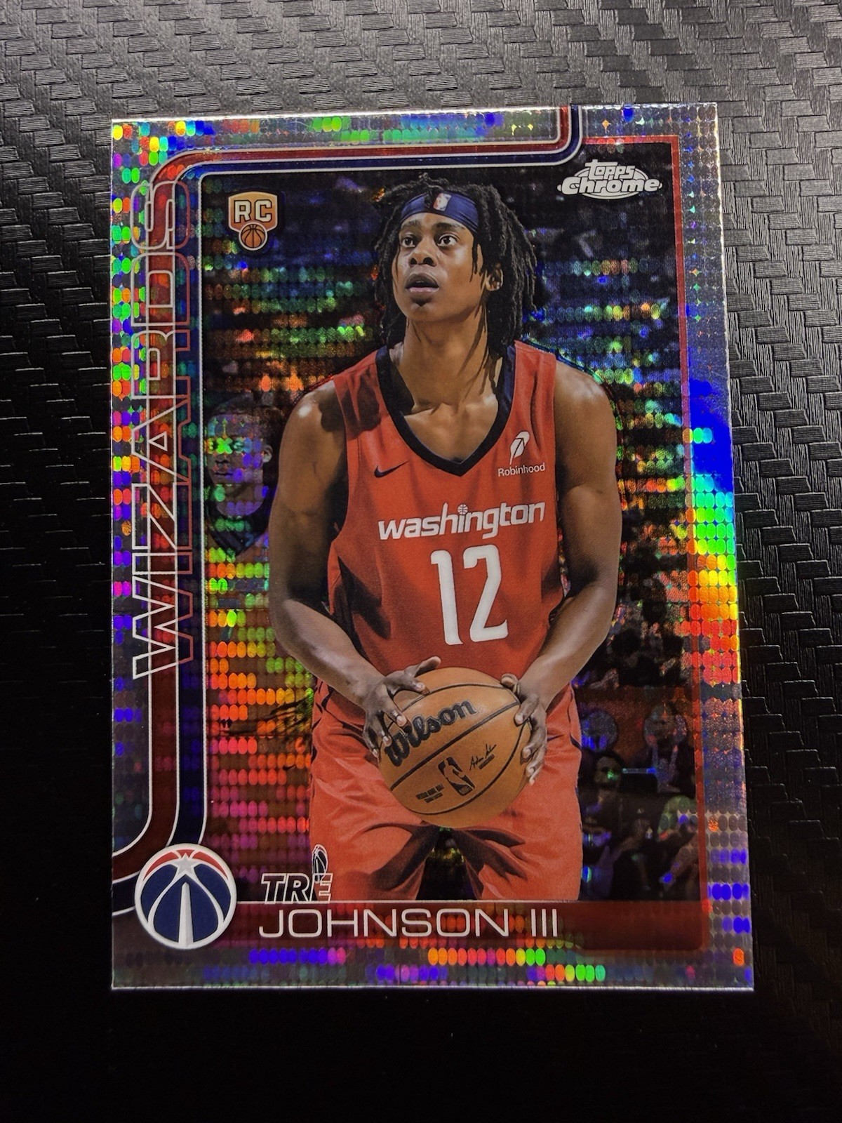 2025-26 Topps Chrome - Tre Johnson #256 Pulsar Refractor (RC)