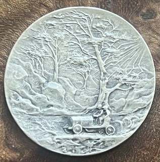 St CHRISTOPHE . ANCIENNE MÉDAILLE . ( ARGENT ) . ( Voir photos recto verso )