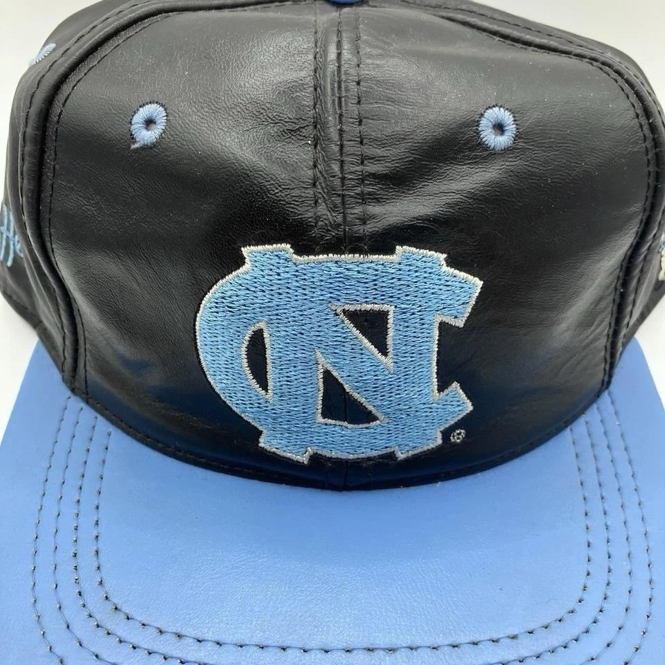 Vintage RARO Salto de Alcatrão Universidade da Carolina do Norte Couro Mascote Antigo Snapback - Imagem 2 de 4