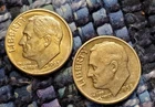 Two Roosevelt Dimes - One 1958-D, One 1963-D - 90% Silver Coins