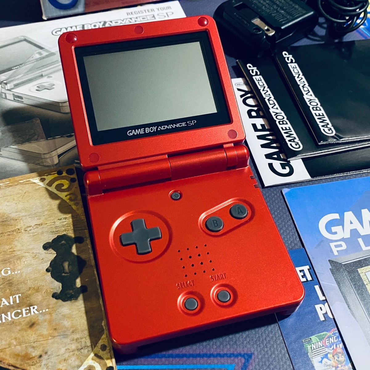 Nintendo Switch GAMEBOY ADVANCE SP   MODEL NO.AGS-001 Nintendo Game Boy Advance GBA SP Midnight Purple System AGS 001