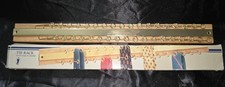 Vintage "The Rack"Oak Tie Rack 36 Brass Plated Pegs Wall Mount Belt Scarfs