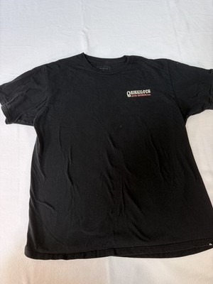 Quicksilver Collection 90  Fit T-shirt Men M Black Graphic 100% Cotton.