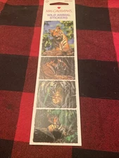 Mrs. Grossman's Wild Animal Stickers - Tigers 4 Stickers - 1 Strip - Photo Real