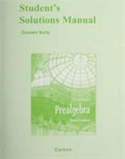 Student's Solutions Manual for Prealgebra Paperback Tom Carson