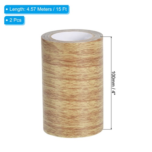 Wood Grain Repair Tape 4"X30', Self Adhesive Repair Tape Patch, Brown Oak - Picture 2 of 5