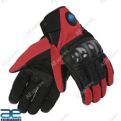 Windstorm Riding Gloves Black & Red For Royal Enfield Rider @US