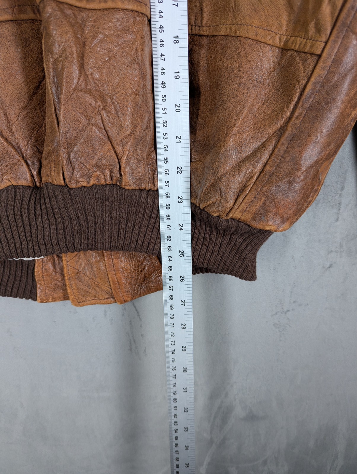 Zip It Leather Flying Aviator Jacket American Style Large Vintage Made England image 8