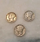 1943-1944 Mercury Silver Dimes Coin Set