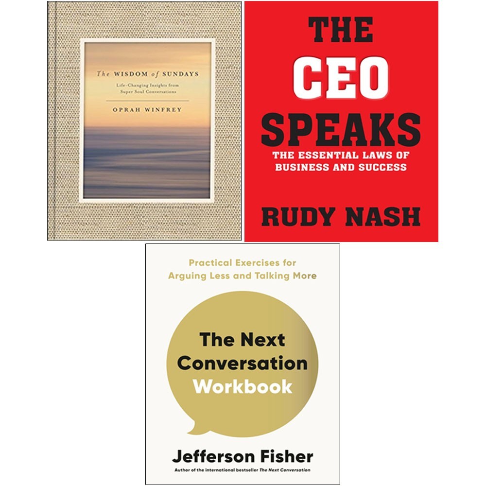 Next Conversation Workbook,CEO Speaks,Wisdom of Sundays  3 Books Collection Set