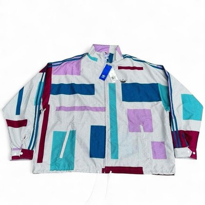 Adidas Originals Grid Block Wind Jacket Multicolor ED5511 Men s Size XLarge