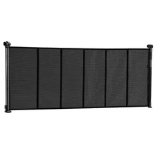 Retractable Baby Gate 34 in Tall Extend to 71 in Wide for Kids or Pets Black