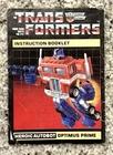 Optimus Prime Action Figure Instruction Manual Original 1985 G1 Transformers