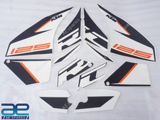 Compatible With KTM RC 125 2019 Full Graphics Decals Sticker Kit White Tank