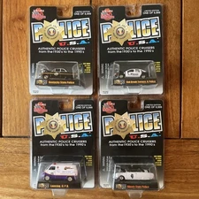 Racing Champions Authentic Police Cruisers Lot of 4- limited addition 1 of 9,999