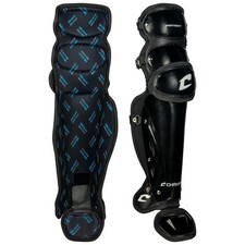 CHAMPRO mens Compact Pro Plus Umpire Leg Guard, BLACK, 17 Length US
