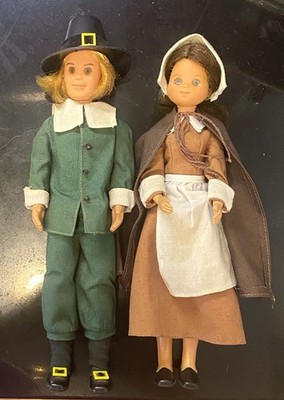 Mattel 1976 Bicentennial Star Spangled Dolls (Sunshine) Thanksgiving Pilgrims