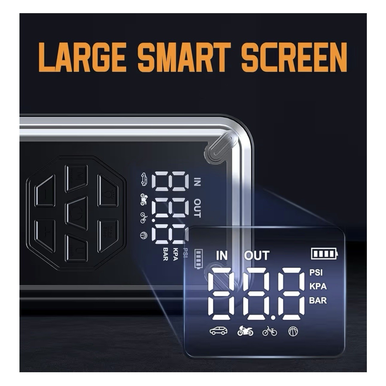 ACMOUNT Jump Starter with Air Compressor, 6000A Portable Car Battery Booster 12V