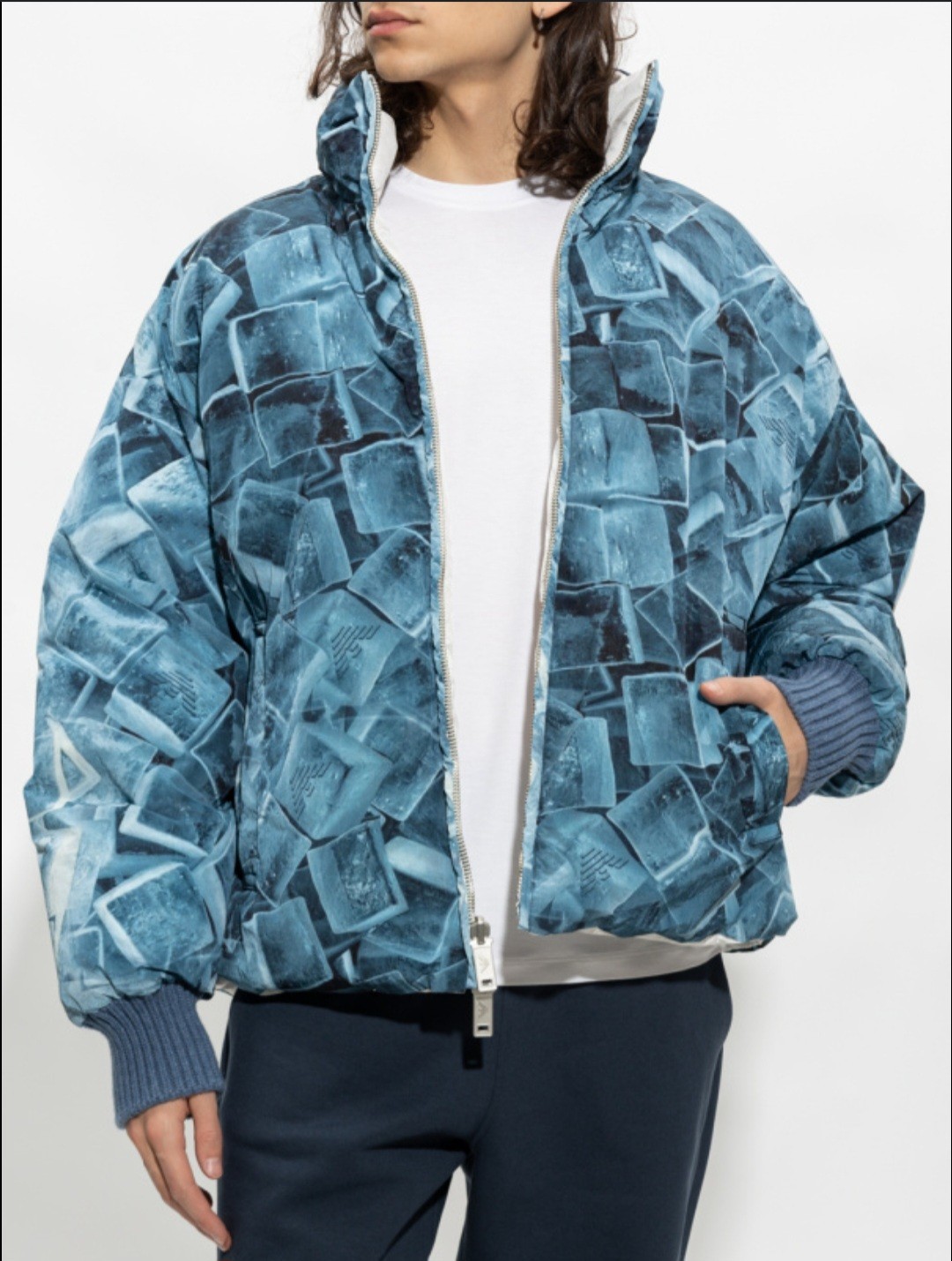 Emporio Armani Earctic Reversible Puffer Jacket Ice Print Uk50  Rrp £980 #AS416A image 6