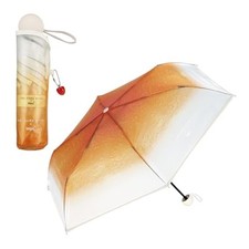 Tabi suru Kissa x Wpc. Folding Vinyl Umbrella Orange Cream Soda Design Japan NEW