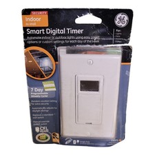GE Indoor In-Wall Smart Digital Timer 7-Day Programmable 120VAC 15A White NEW