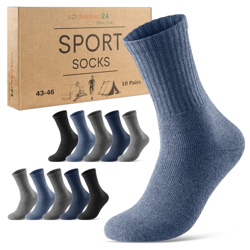 Sportsocken Tennissocken (10-50 Paar) Arbeitssocken Herren Damen Socken Schwarz - Bild 23 von 40