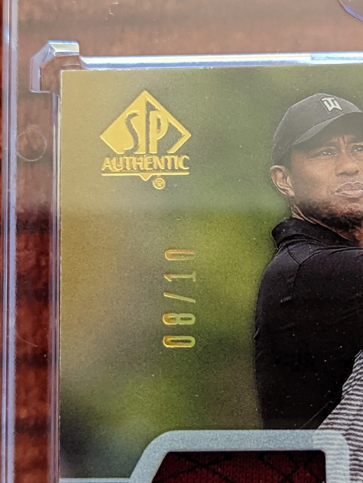 2021 SP Authentic Golf Auto Shirt #1 Tiger Woods 08/10 Autograph On-Card - Image 3 of 4