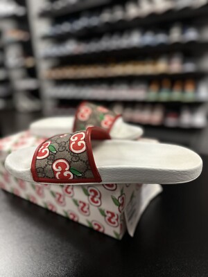 Gucci GG “Cherry” Slide Sandals Size 39G/9US 100% Authentic RARE