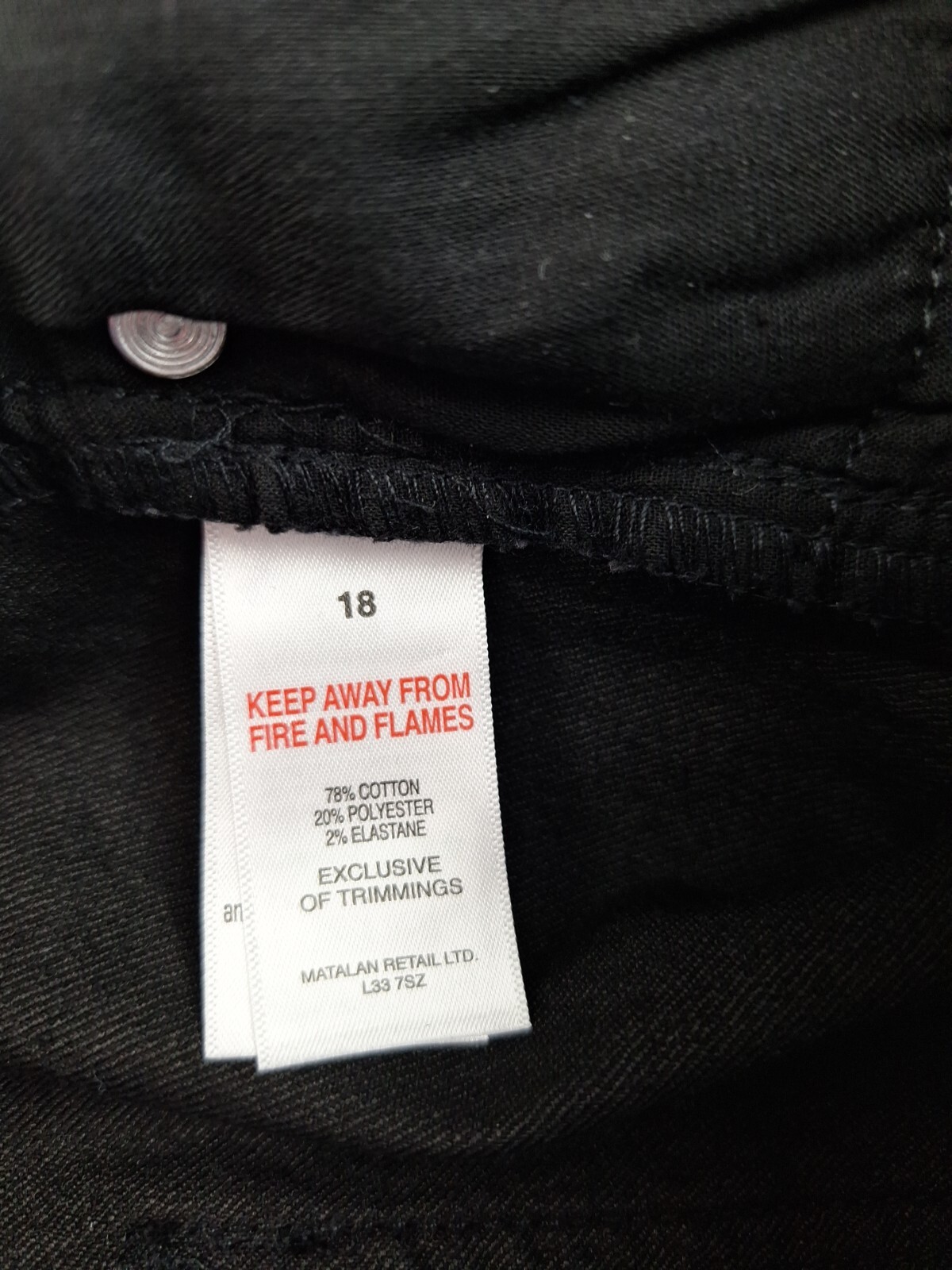 Papaya GRACE Straight Crop Black Jeans Size 18 Reg NEW Stretch Denim