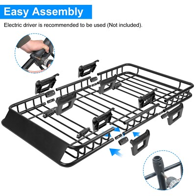 63x39x6.3in Universal Roof Rack Cargo Carrier Car Top Luggage