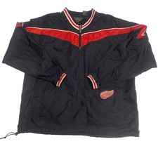 Vintage 90s Rival Detroit Red Wings NHL 1/4 Zip Pullover Jacket Men s XL