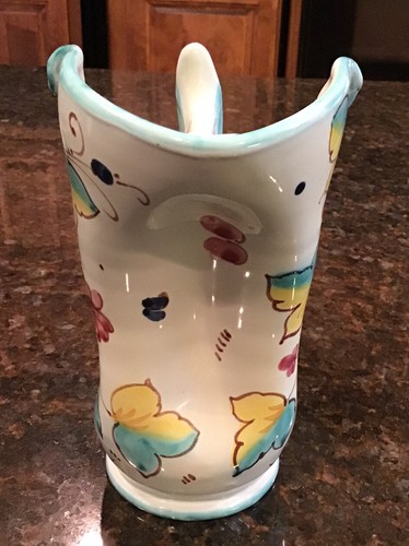 Vtg Hand Painted Italy Koscherak Brothers KB / NY Blue Pitcher Ewer 1553/77 - Picture 2 of 6