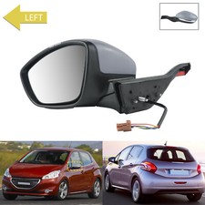 Außenspiegel Links Grundiert 5-polig mit Blinker für Peugeot 208 I CA,CC 2012-19