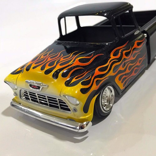 Flame Paint Masks for AMT 1/25 1955 - 57 Chevy Pickup Cameo Stepside - Picture 3 of 6