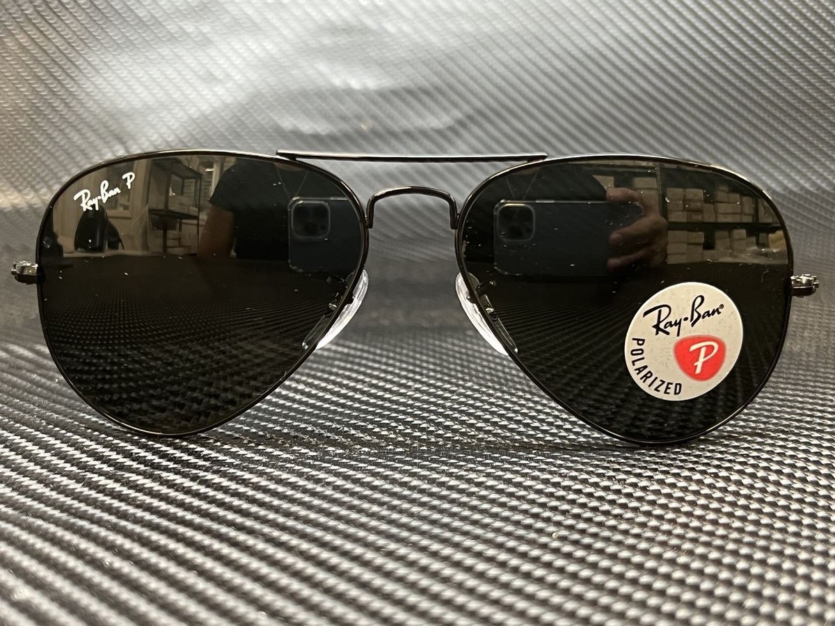 RAY BAN RB3025 002 58 Black Unisex 55 mm Polarized Sunglasses