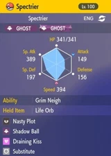 Pokemon Scarlet and Violet 6iv Max EV Spectrier