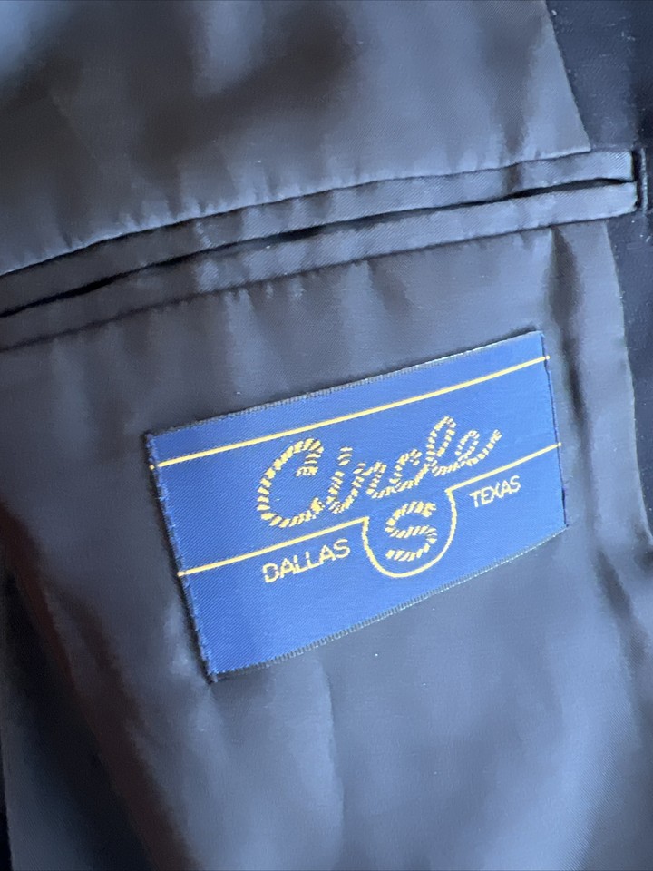 Circle S Blazer Men's 46R Black 2 Button Western Sport Coat Jacket