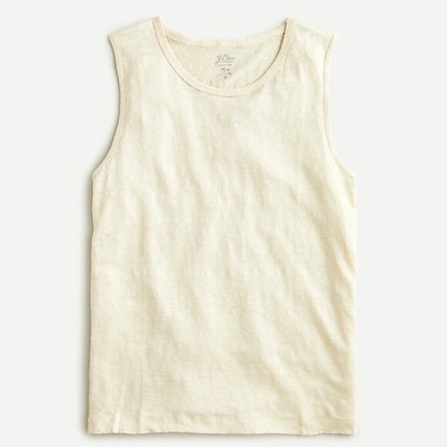 J Crew Linen Crew Neck Muscle Tank Top Size Small $39.50 | eBay