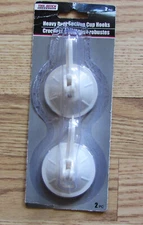 Suction Cups Swivel Hooks Heavy Duty Plastic TOOL BENCH HARDWARE Pack of 2 NEW