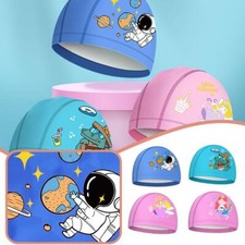 Pool Bathing Hats Kids Swimming Cap Elastic Pu Turban Swimming Caps  y     D2P3
