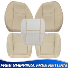 Driver & Passenger Seat Cover Tan &Driver Foam Pad For 2007-2014 Chevy Silverado