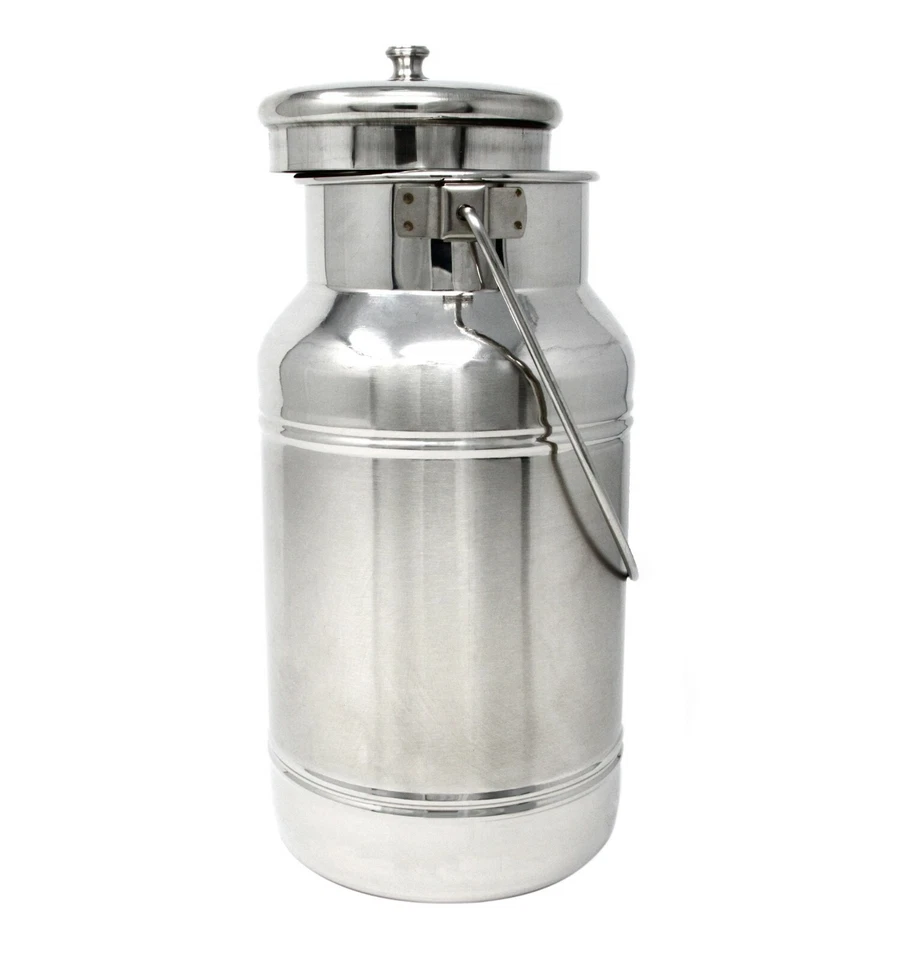Coperchio a spinta lattina brocca latte acciaio inox 2,5 L-25 L - Immagine 4 di 4