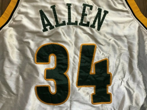 Ray Allen Seattle SuperSonics authentisches Reebok Größe 52 NBA Trikot Herren - Bild 7 von 11