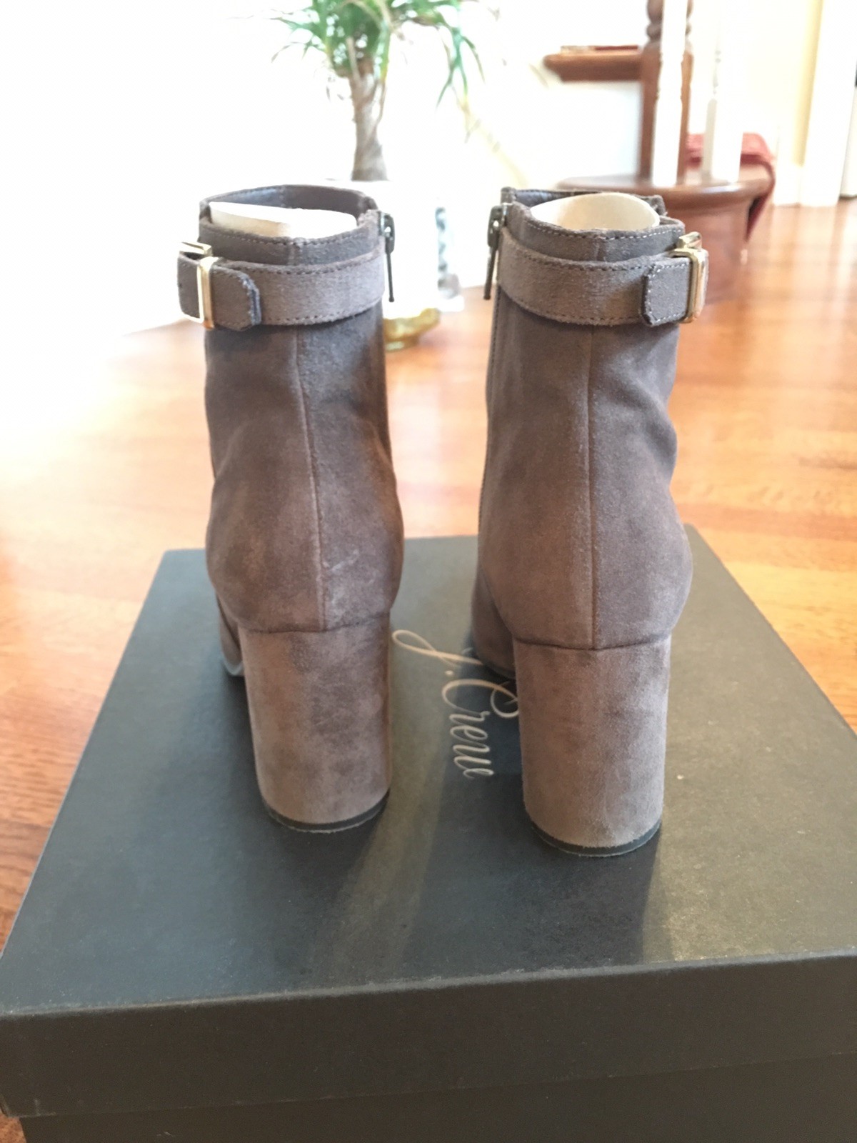 Jcrew gris gris gris Barrett Gamuza Botín, 6, tacón de bloque 1b88f5 Jcrew gris gris gris Barrett Gamuza Botín, 6, tacón de bloque 1b88f5