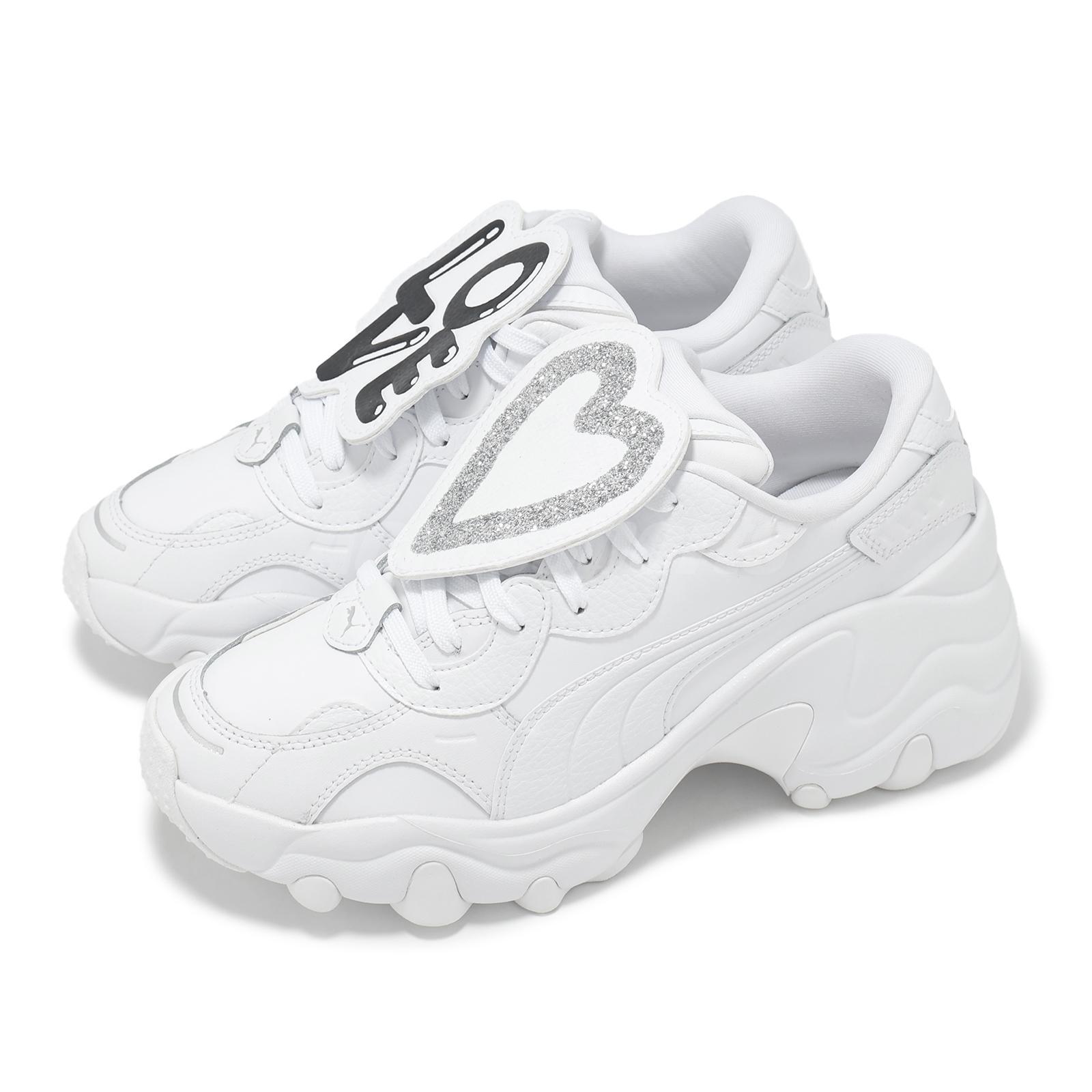 Женская повседневная обувь на платформе Puma Pulsar Wns Badge белого и черного цвета на танкетке 398676-01