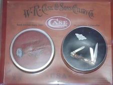W.R. Case & Sons 2003 Autumn Bone Stockman 6318 Folding Knife Case-COLLECTOR