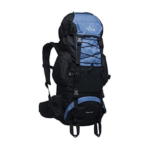 TETON Scout 45L Internal Frame Backpack for Hiking and Camping in Bluejay