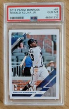2019 Panini Donruss MLB #87 Ronald Acuna Jr  PSA 10 GEM MINT Low Pop CLEAN CASE