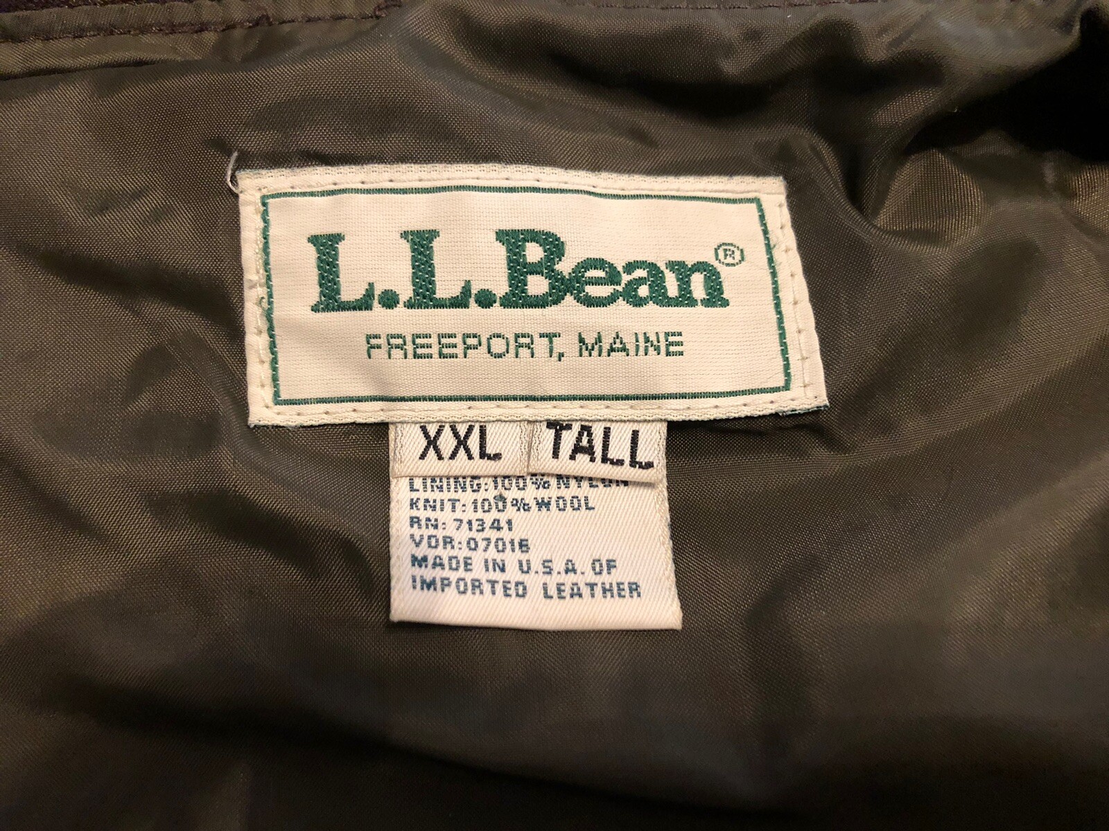 ll bean leather bomber jacket eBay