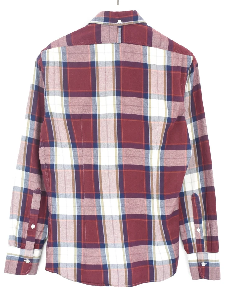 J. LINDEBERG Benny Slim Patterned Flannel Shirt Men's SMALL Button Up Casual - Image 2 of 4